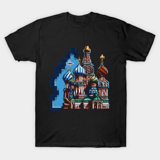 Saint Basils Cathedral Pixel Art T-Shirt